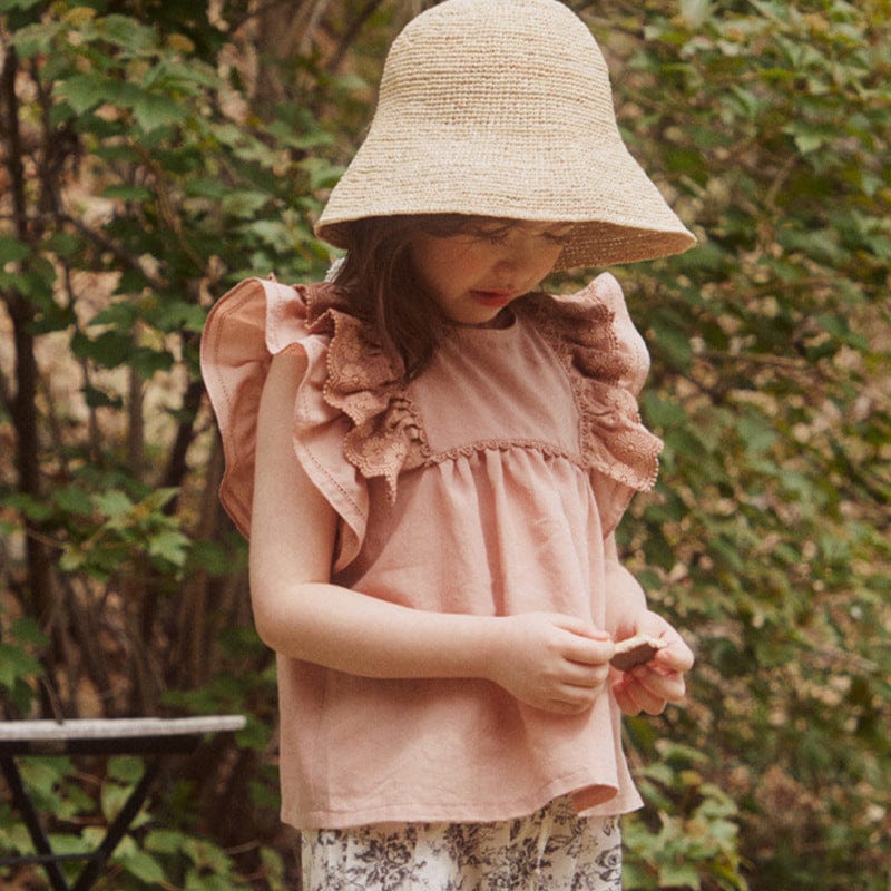 タンクトップ・キャミソール・ノースリーブトップス バタフライスリーブサマーブラウス【mh0009651】