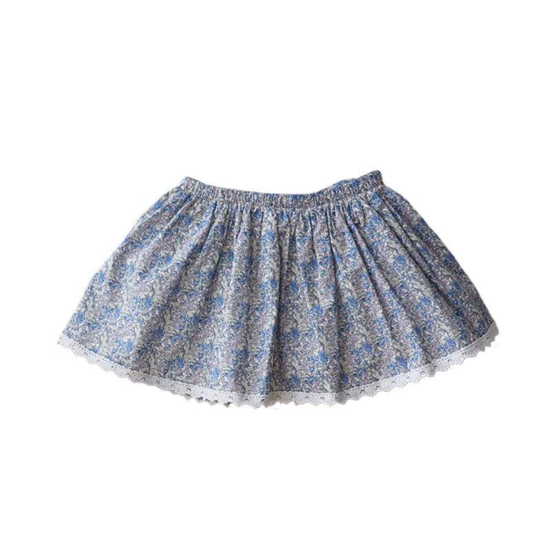 スカート フラワープリント裾レースパンツインスカート【mh0010273】