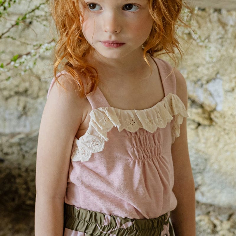 タンクトップ・キャミソール・ノースリーブトップス レースフリルエッジキャミソールトップス【mh0010275】