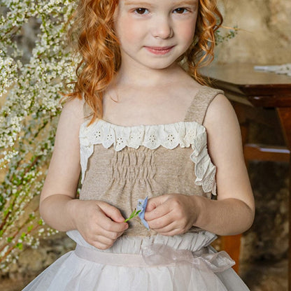 タンクトップ・キャミソール・ノースリーブトップス レースフリルエッジキャミソールトップス【mh0010275】