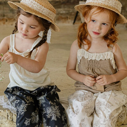 タンクトップ・キャミソール・ノースリーブトップス レースフリルエッジキャミソールトップス【mh0010275】