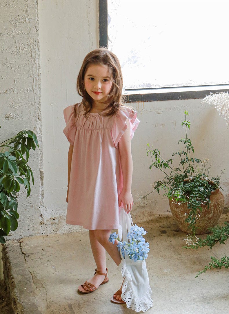 半袖ワンピース フリルスリーブガーリーワンピース【mh0010277】