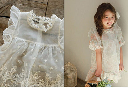 タンクトップ・キャミソール・ノースリーブトップス 刺繍レース重ね着シアーブラウス【mh0010285】