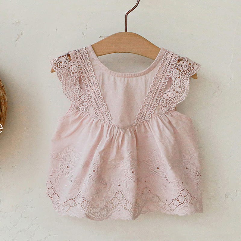 タンクトップ・キャミソール・ノースリーブトップス レースノースリーブチュニックブラウス【mh0010286】