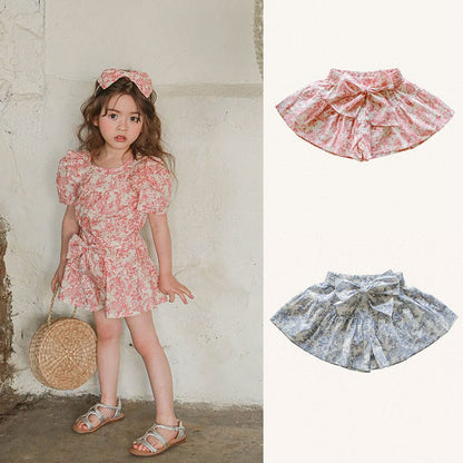 ハーフパンツ・ショートパンツ フロントリボンフレアショートパンツ【mh0010288】