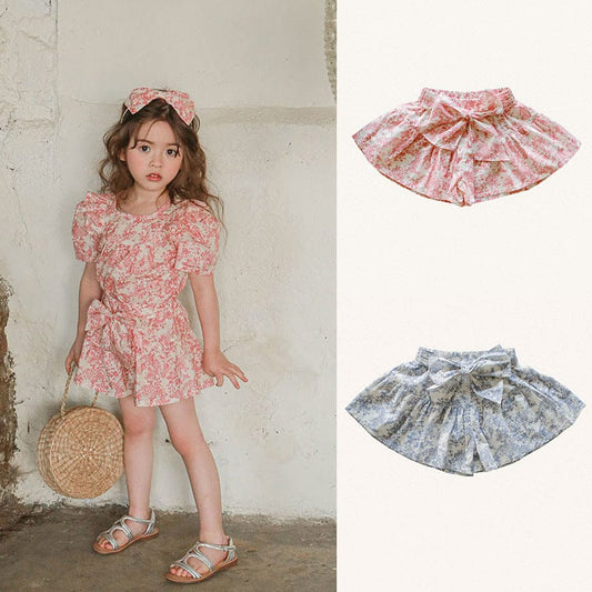 ハーフパンツ・ショートパンツ フロントリボンフレアショートパンツ【mh0010288】