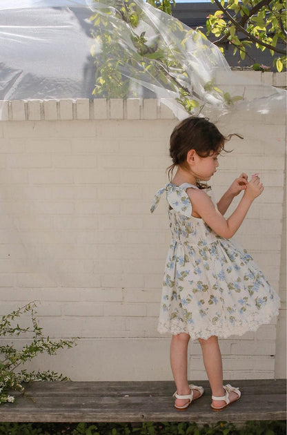 ノースリーブワンピース フラワープリントバックリボンノースリーブワンピース【mh0010295】