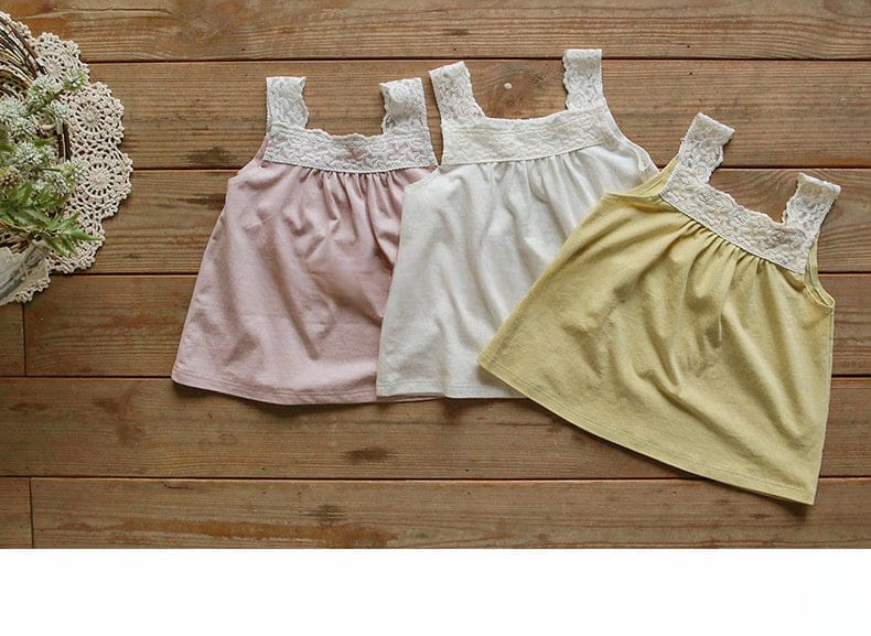 タンクトップ・キャミソール・ノースリーブトップス レースエッジノースリーブスクエアネックトップス【mh0010297】