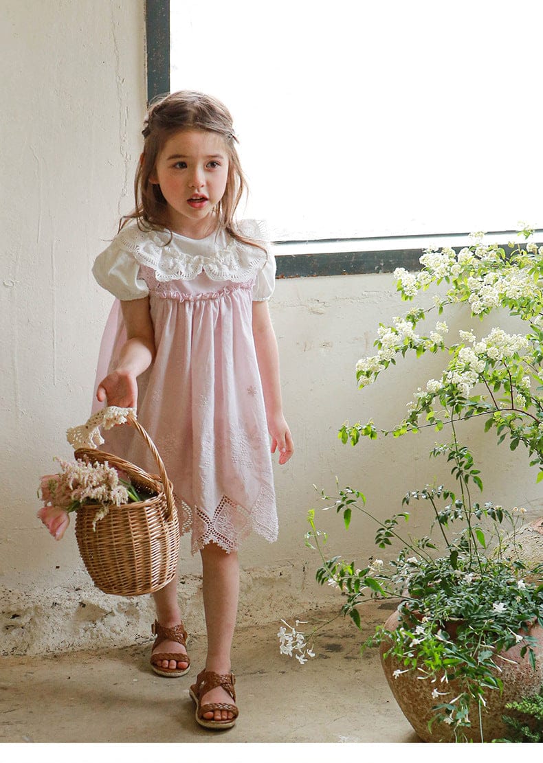 ノースリーブワンピース スカラップレースキャミソールワンピース【mh0010298】