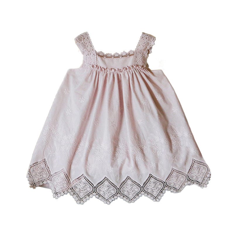 ノースリーブワンピース スカラップレースキャミソールワンピース【mh0010298】