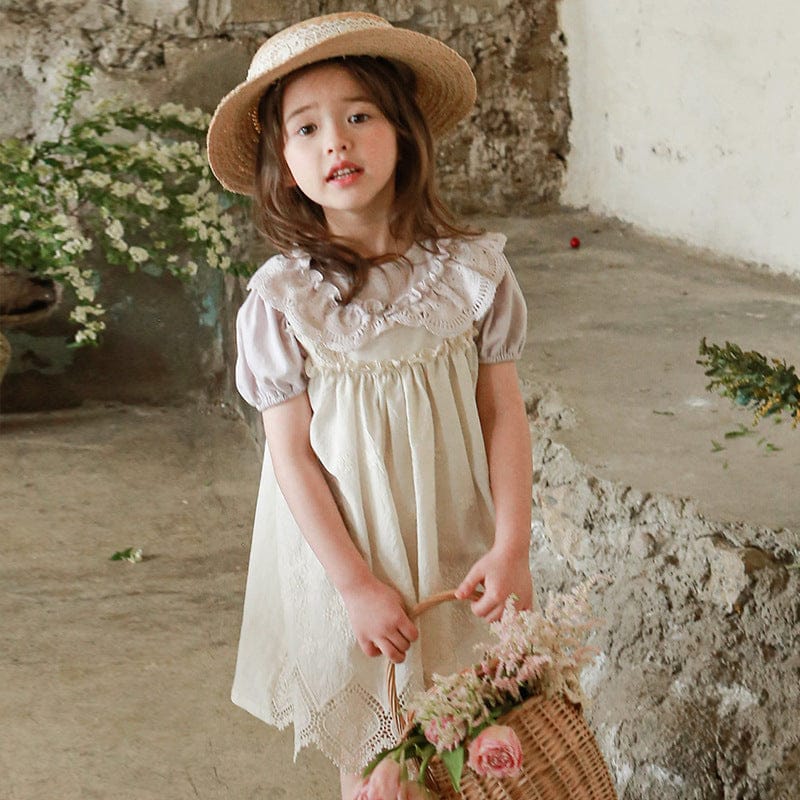 ノースリーブワンピース スカラップレースキャミソールワンピース【mh0010298】