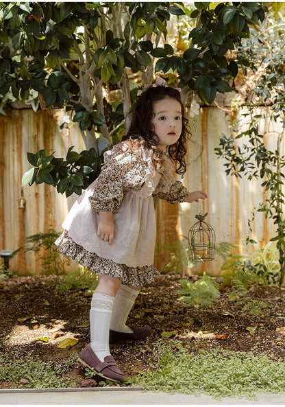 スカート 小花柄フリルフレアスカートウエストリボン【mh0010820】