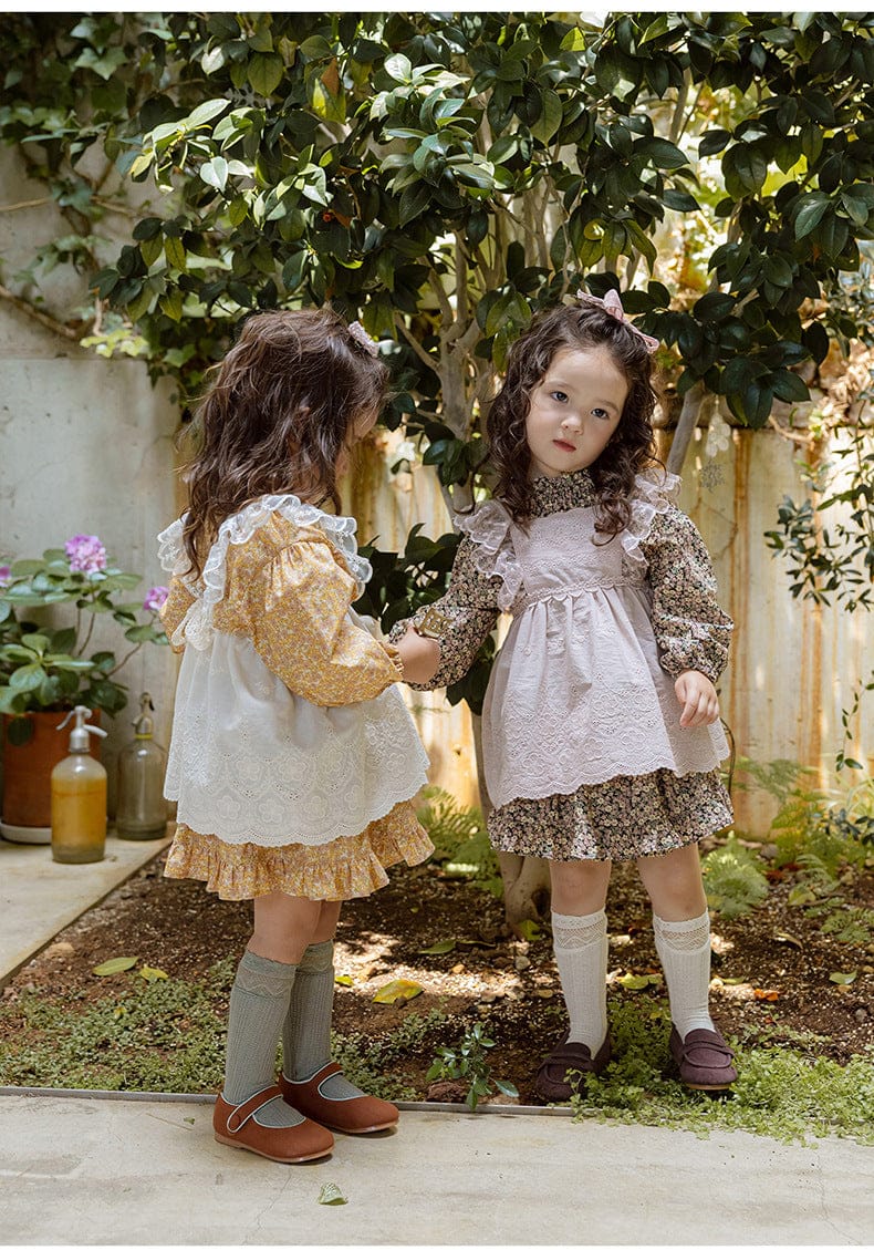 スカート 小花柄フリルフレアスカートウエストリボン【mh0010820】