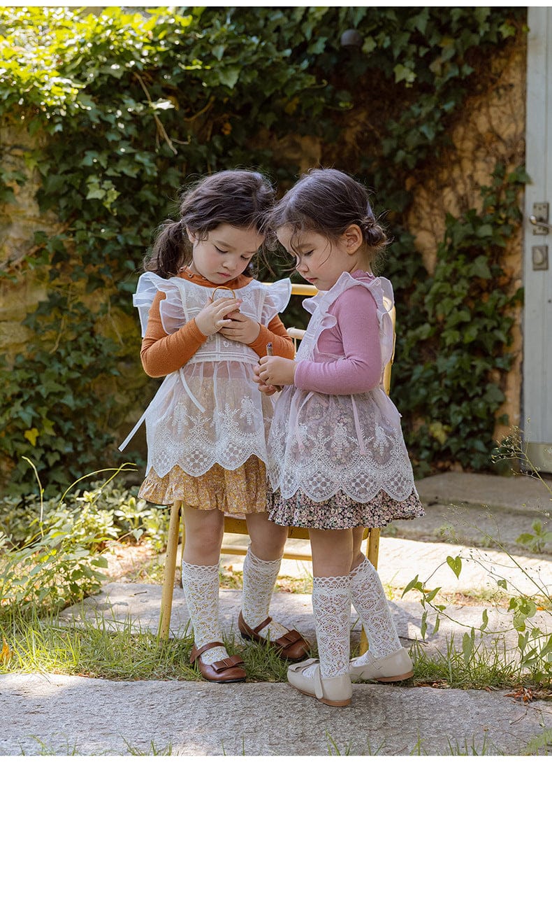 スカート 小花柄フリルフレアスカートウエストリボン【mh0010820】