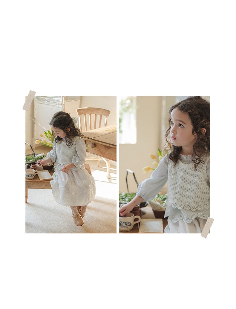 長袖シャツ・ブラウス スクエアネックレースブラウス長袖トップス刺繍カットワーク【mh0010823】