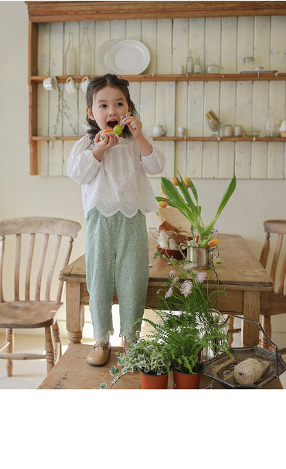 長袖シャツ・ブラウス スクエアネックレースブラウス長袖トップス刺繍カットワーク【mh0010823】