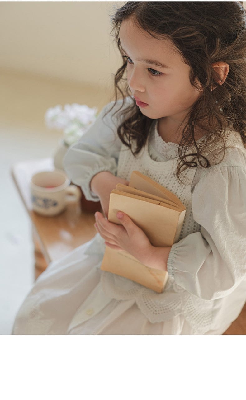 長袖シャツ・ブラウス スクエアネックレースブラウス長袖トップス刺繍カットワーク【mh0010823】