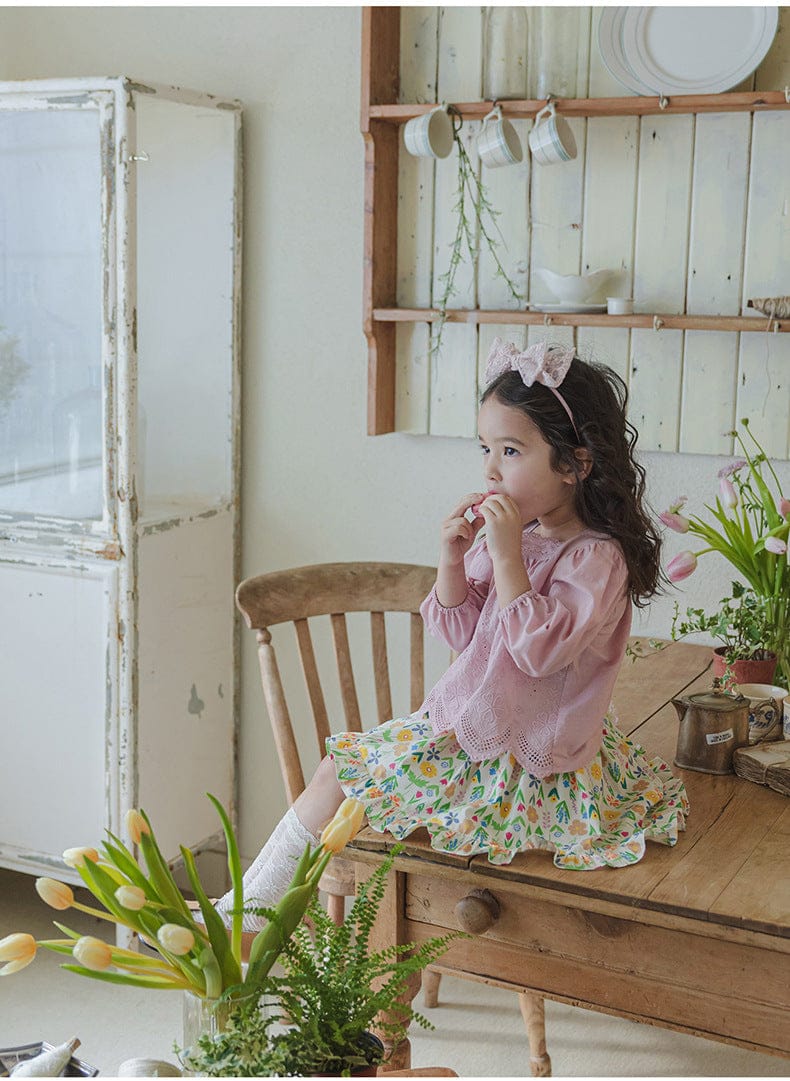 長袖シャツ・ブラウス スクエアネックレースブラウス長袖トップス刺繍カットワーク【mh0010823】