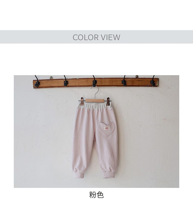ロングパンツ・スウェットパンツ ハートポケットスウェットパンツ リブウエスト裾リブパンツ【mh0010826】
