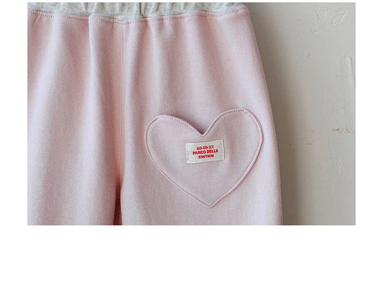 ロングパンツ・スウェットパンツ ハートポケットスウェットパンツ リブウエスト裾リブパンツ【mh0010826】