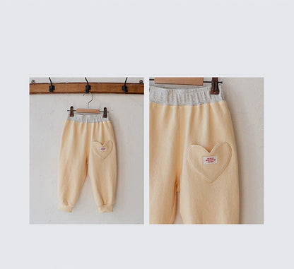 ロングパンツ・スウェットパンツ ハートポケットスウェットパンツ リブウエスト裾リブパンツ【mh0010826】