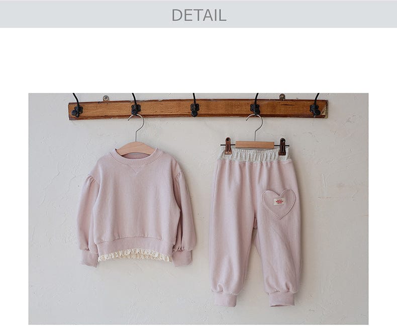 ロングパンツ・スウェットパンツ ハートポケットスウェットパンツ リブウエスト裾リブパンツ【mh0010826】