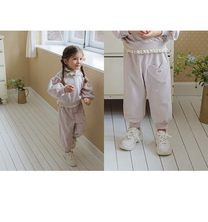 ロングパンツ・スウェットパンツ ハートポケットスウェットパンツ リブウエスト裾リブパンツ【mh0010826】