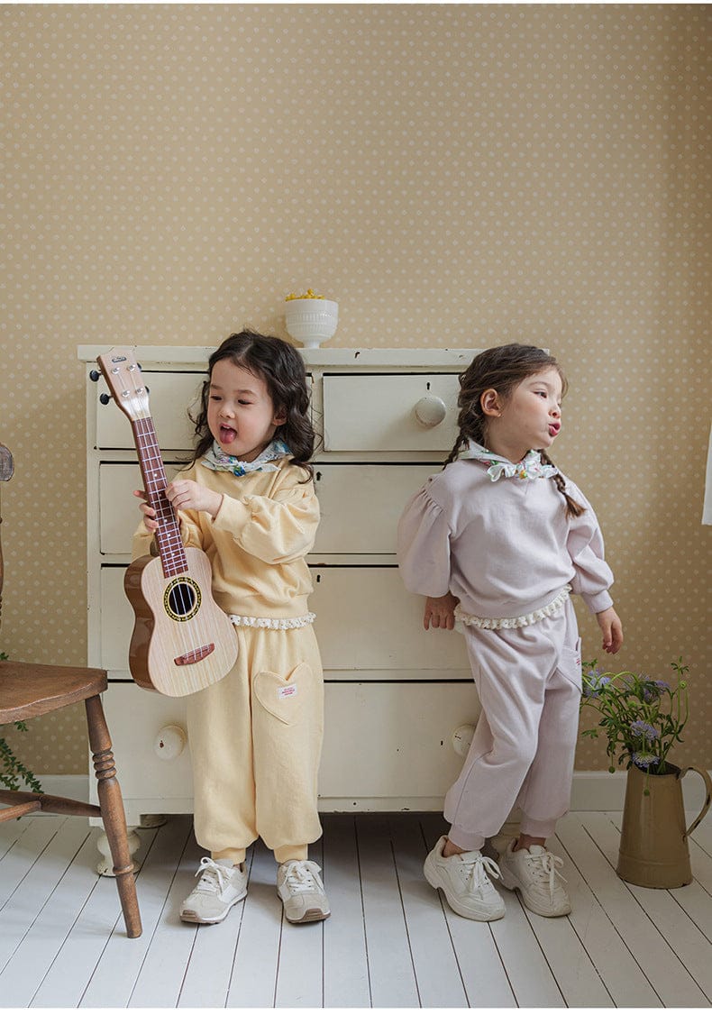 ロングパンツ・スウェットパンツ ハートポケットスウェットパンツ リブウエスト裾リブパンツ【mh0010826】