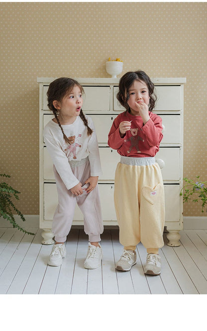 ロングパンツ・スウェットパンツ ハートポケットスウェットパンツ リブウエスト裾リブパンツ【mh0010826】