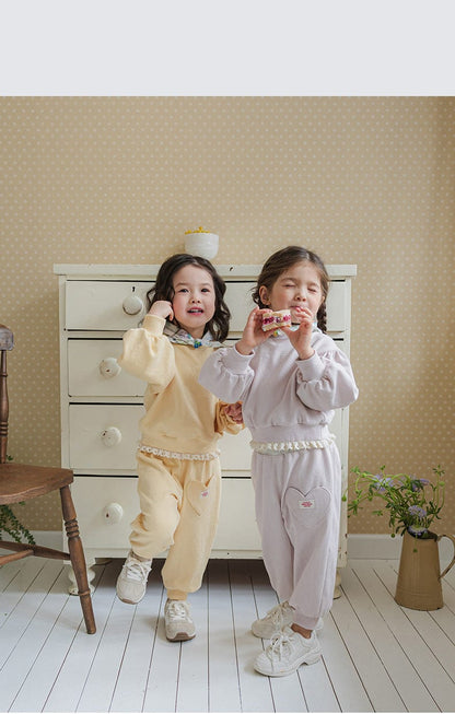 ロングパンツ・スウェットパンツ ハートポケットスウェットパンツ リブウエスト裾リブパンツ【mh0010826】