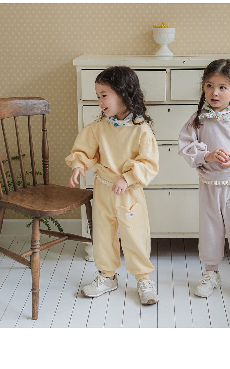 ロングパンツ・スウェットパンツ ハートポケットスウェットパンツ リブウエスト裾リブパンツ【mh0010826】