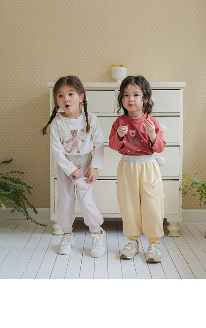 ロングパンツ・スウェットパンツ ハートポケットスウェットパンツ リブウエスト裾リブパンツ【mh0010826】