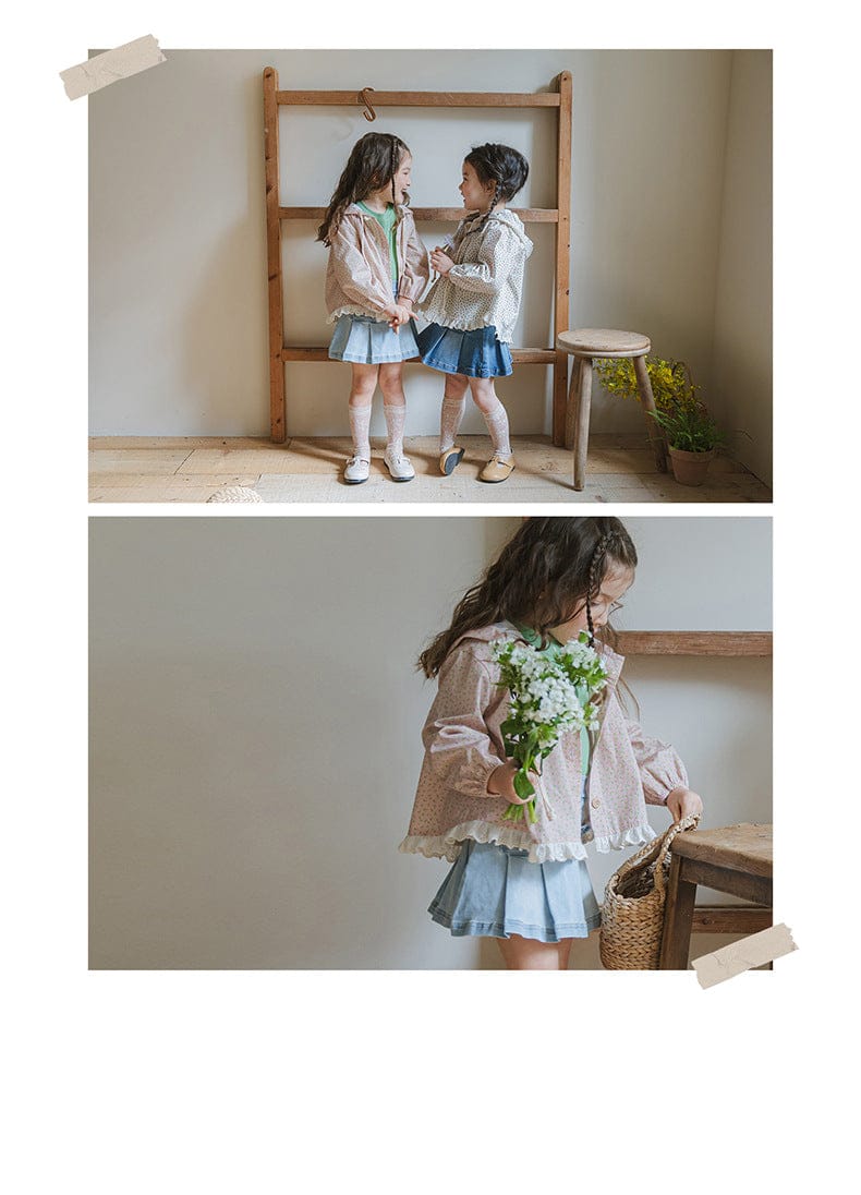 スカート プリーツフリルポケットデニムスカート イージーウエストミニスカート【mh0010828】