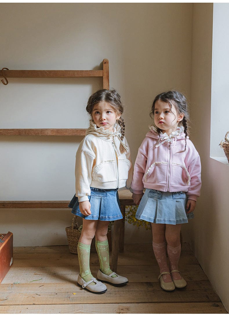 スカート プリーツフリルポケットデニムスカート イージーウエストミニスカート【mh0010828】