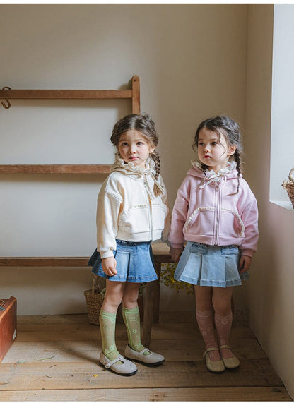 スカート プリーツフリルポケットデニムスカート イージーウエストミニスカート【mh0010828】