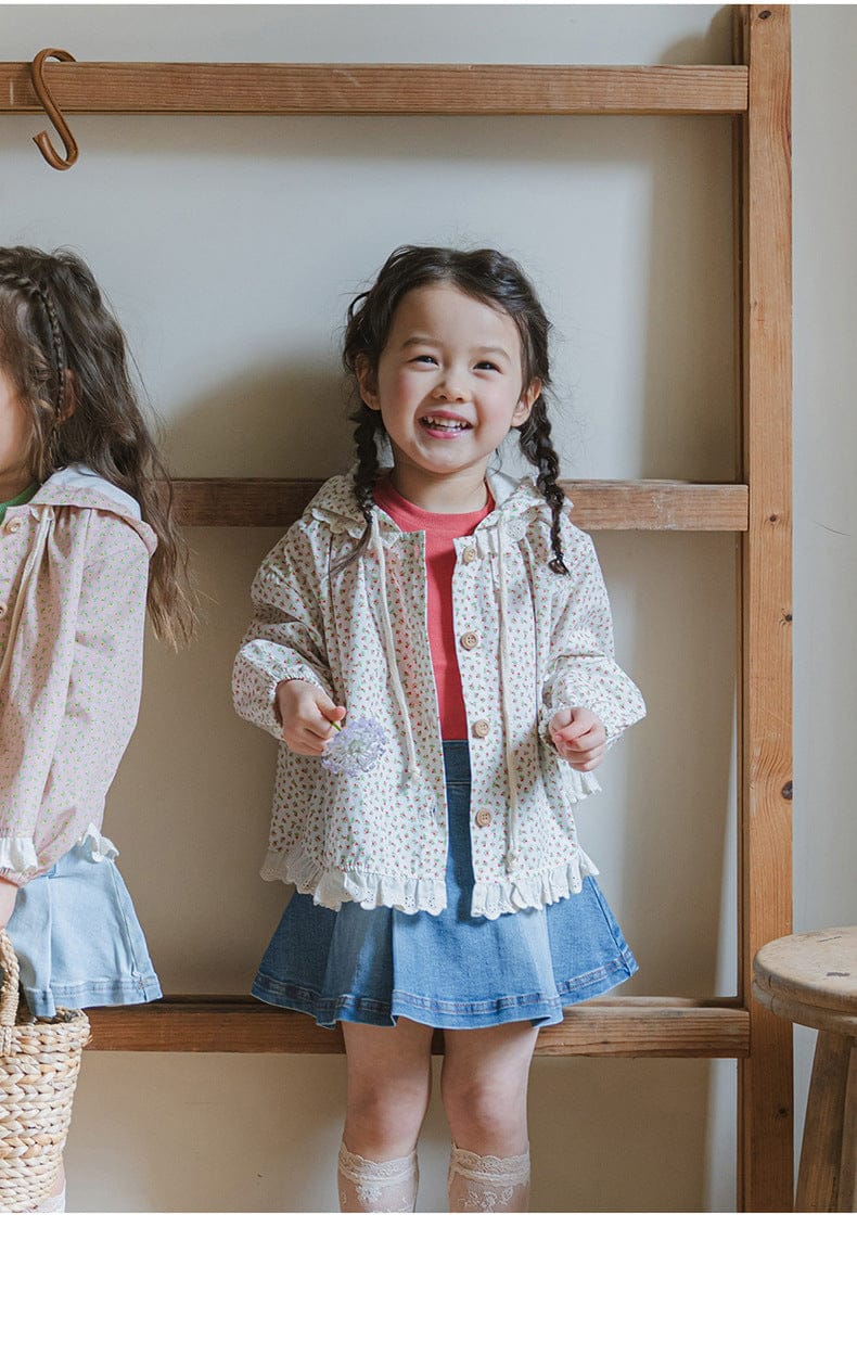 スカート プリーツフリルポケットデニムスカート イージーウエストミニスカート【mh0010828】