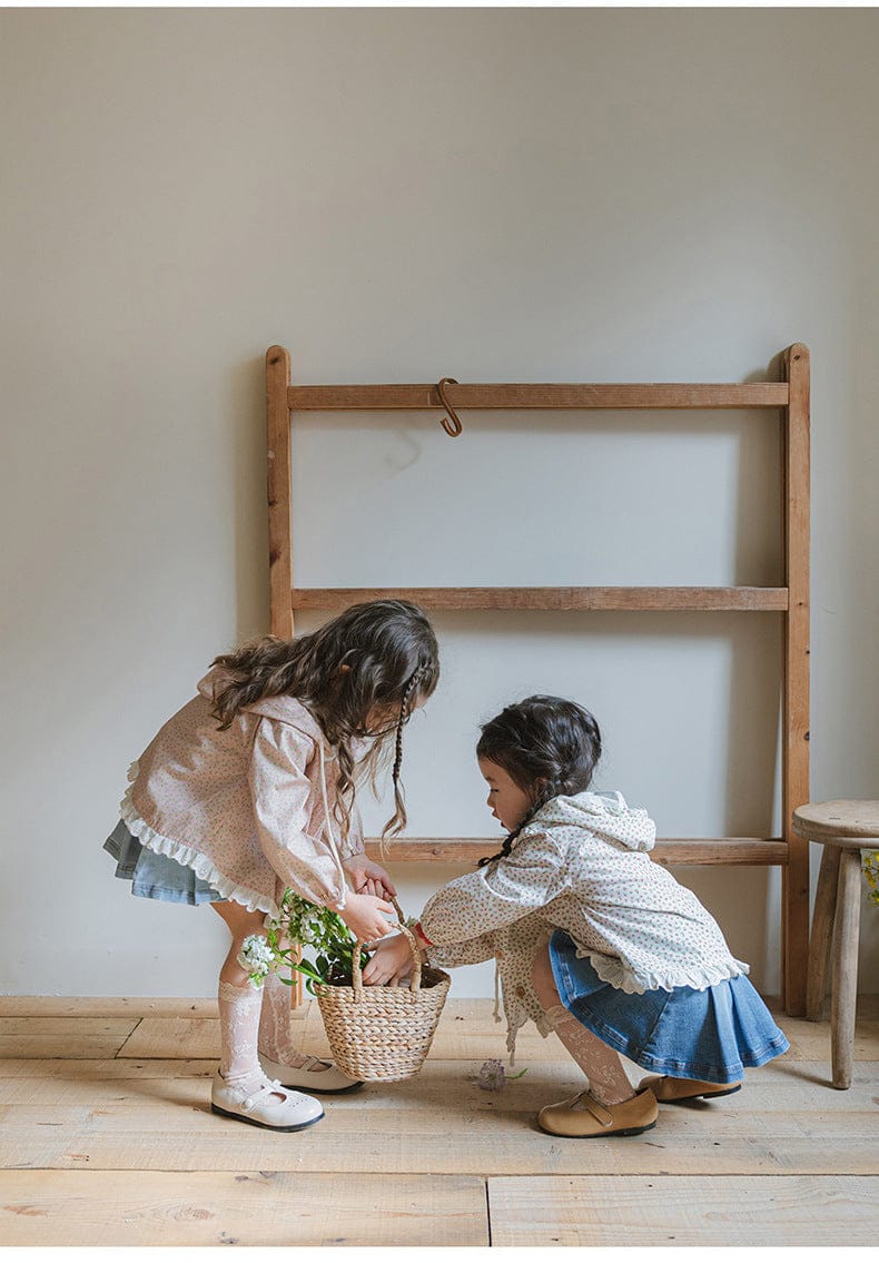 スカート プリーツフリルポケットデニムスカート イージーウエストミニスカート【mh0010828】