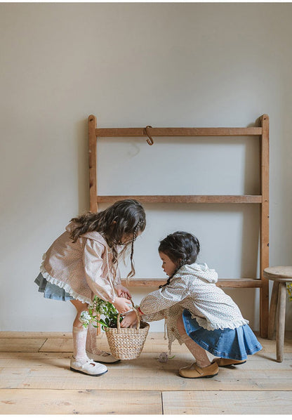 スカート プリーツフリルポケットデニムスカート イージーウエストミニスカート【mh0010828】