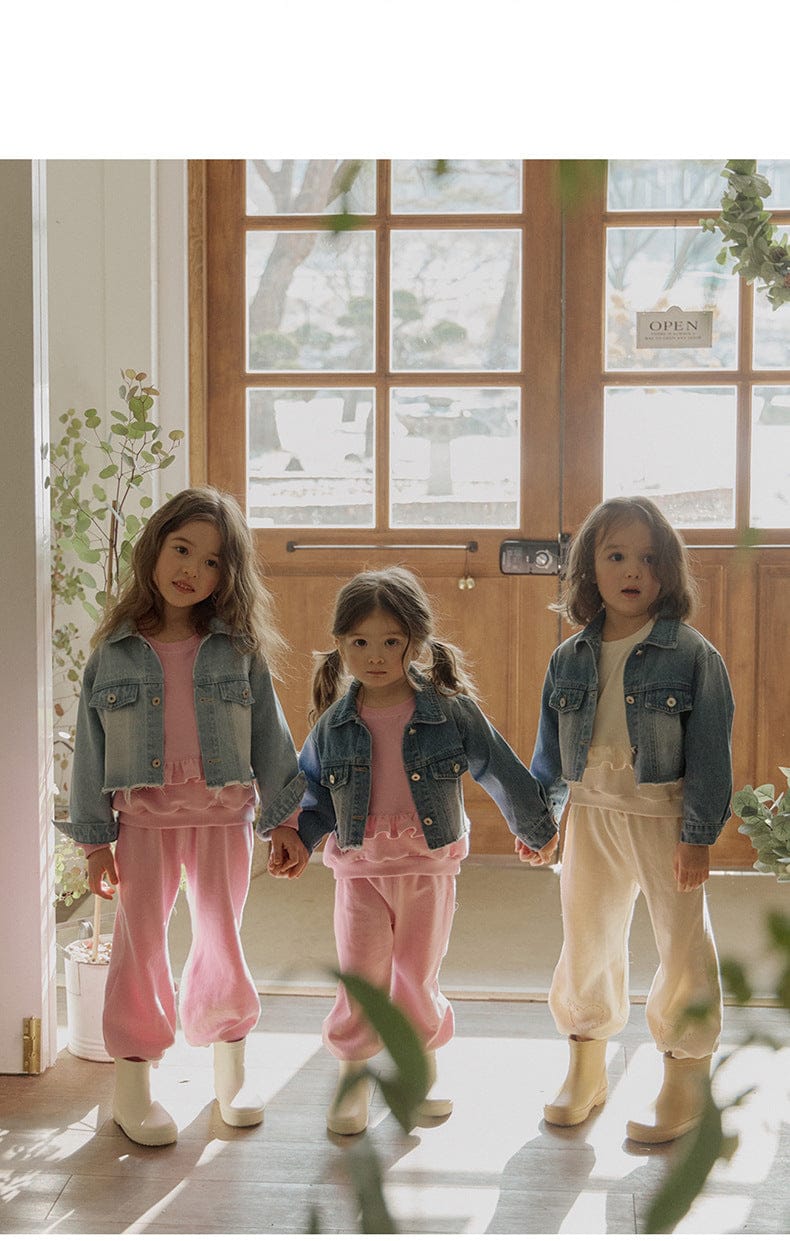 トレーナー・フーディ ショルダーフリルスウェットシャツ ラウンドネックプルオーバー 長袖トップス【mh0010829】