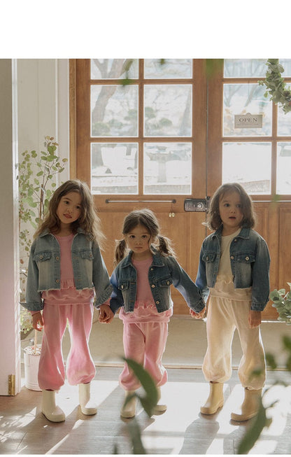 トレーナー・フーディ ショルダーフリルスウェットシャツ ラウンドネックプルオーバー 長袖トップス【mh0010829】