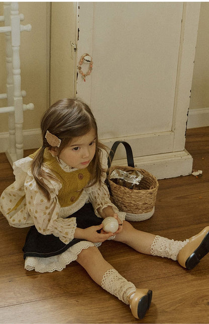 スカート 裾レースデニムミニスカート フレアシルエットショート丈スカート【mh0010833】