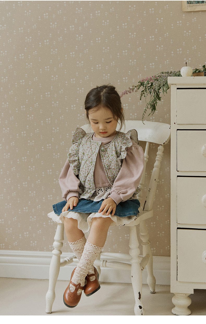 スカート 裾レースデニムミニスカート フレアシルエットショート丈スカート【mh0010833】