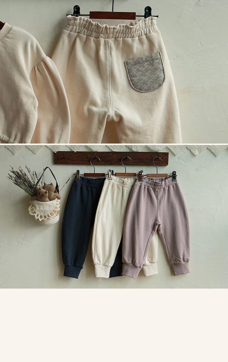 ロングパンツ・スウェットパンツ ワイドシルエットスウェットパンツ イージーウエスト裾リブボトムス【mh0010834】