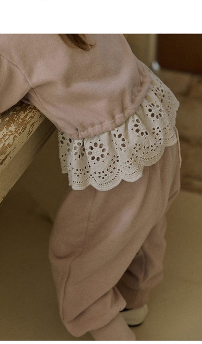 ロングパンツ・スウェットパンツ ワイドシルエットスウェットパンツ イージーウエスト裾リブボトムス【mh0010834】