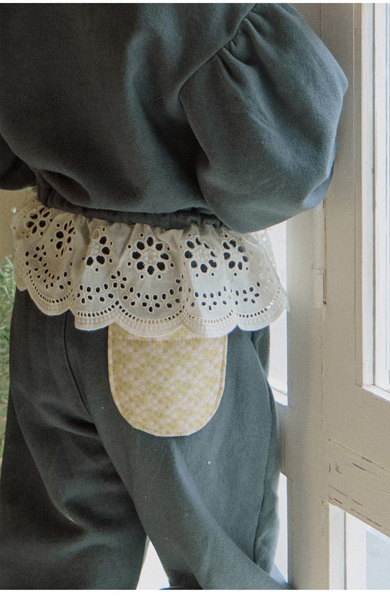 ロングパンツ・スウェットパンツ ワイドシルエットスウェットパンツ イージーウエスト裾リブボトムス【mh0010834】