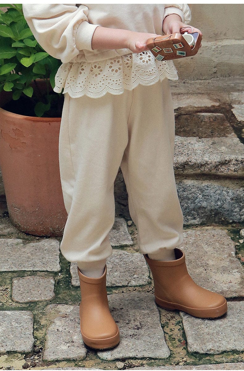 ロングパンツ・スウェットパンツ ワイドシルエットスウェットパンツ イージーウエスト裾リブボトムス【mh0010834】