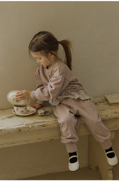 ロングパンツ・スウェットパンツ ワイドシルエットスウェットパンツ イージーウエスト裾リブボトムス【mh0010834】