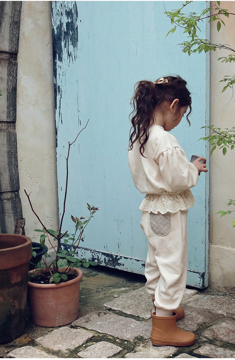 ロングパンツ・スウェットパンツ ワイドシルエットスウェットパンツ イージーウエスト裾リブボトムス【mh0010834】