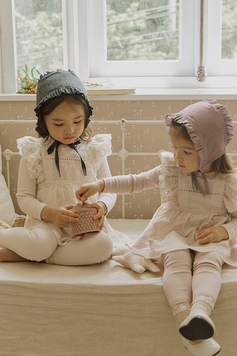 レギンスパンツ 裾レースリブガーリーレギンス スパッツ【mh0010836】