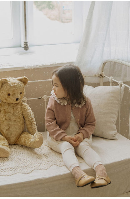 レギンスパンツ 裾レースリブガーリーレギンス スパッツ【mh0010836】